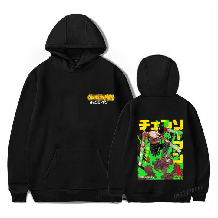BST Áo Hoodie Đen mẫu Chainsaw Man 4 mẫu áo mới  AnimeWibuStore