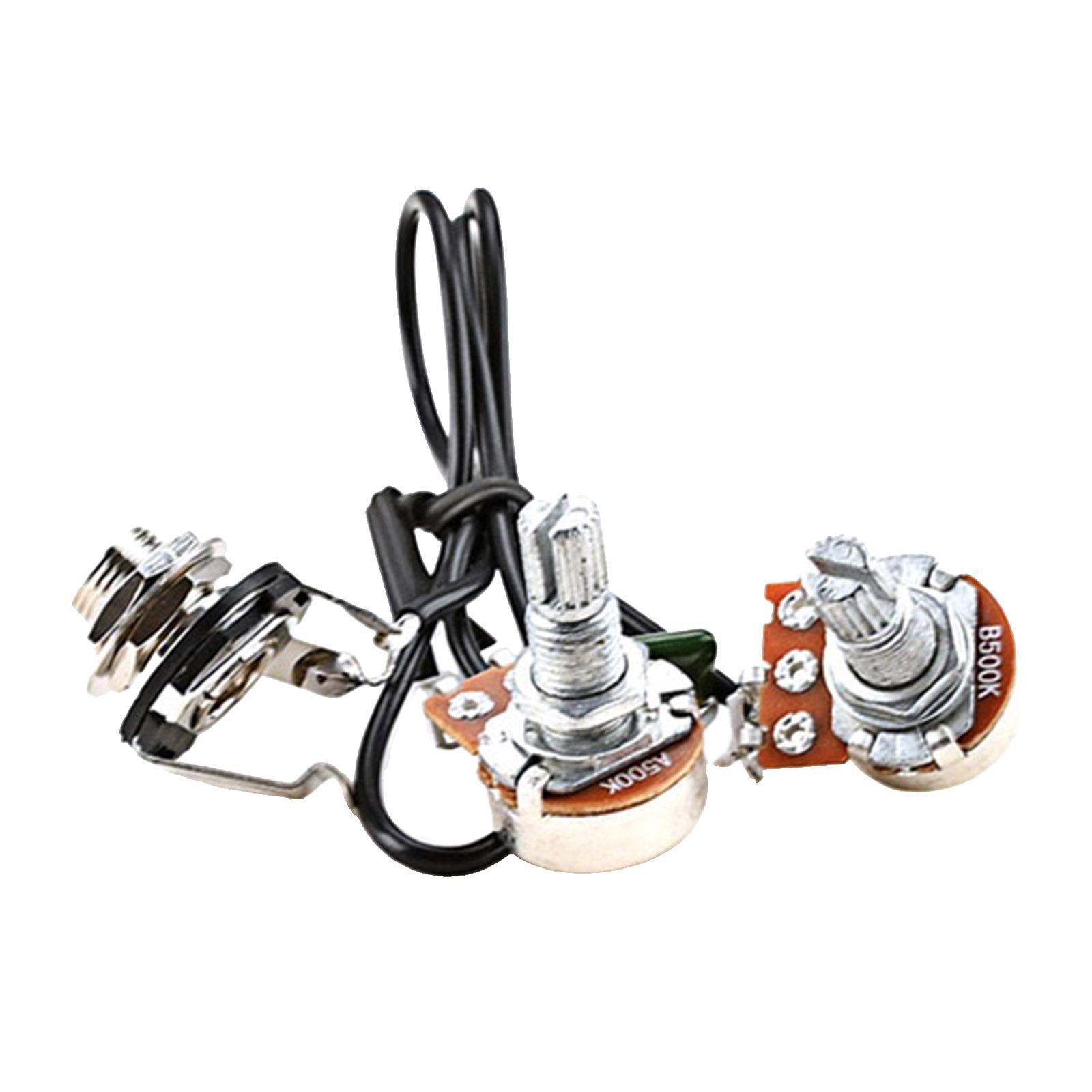 Guitar Potentiometer Guitar Wiring Harness 3 Way Toggle Switch Amp Volume for Accessory