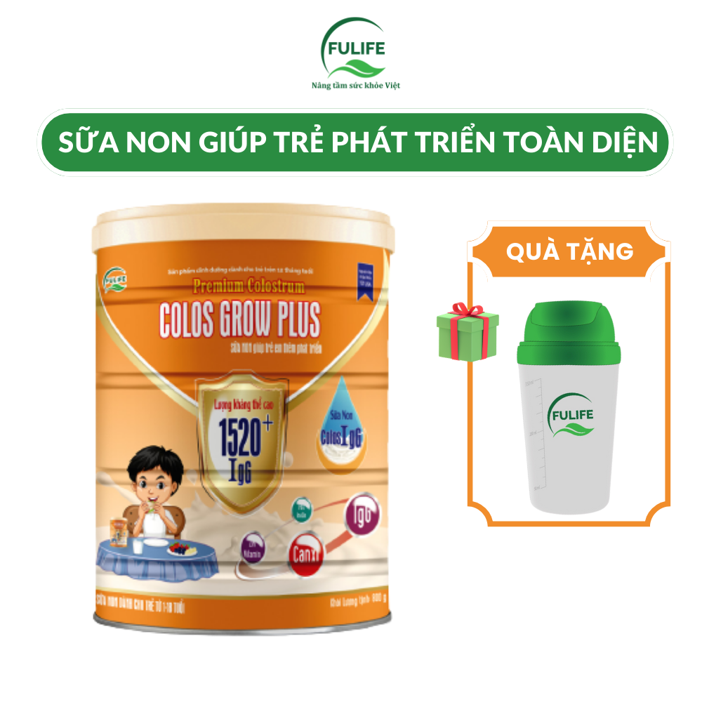 Sữa Non Colos GrowPlus Dành Cho Trẻ Biếng Ăn, Thấp Còi, Tiêu Hóa Kém và Phát Triển Chiều Cao - Lon 400g/ 800g