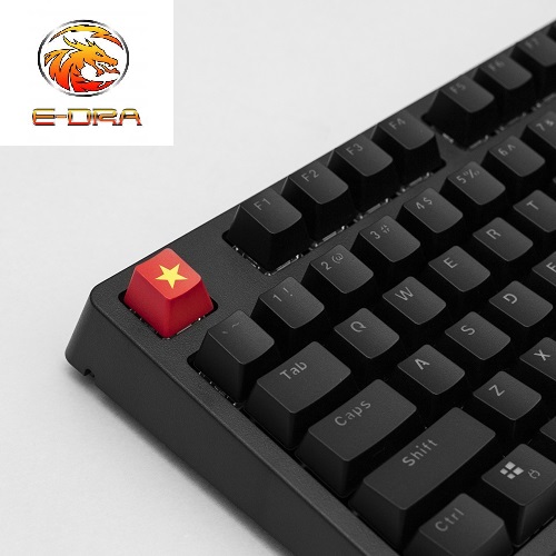 (Tặng Keycap Sao Vàng) Bàn Phím Cơ Gaming Bluetooth E-Dra EK361W Màu Đen - Hàng chính hãng