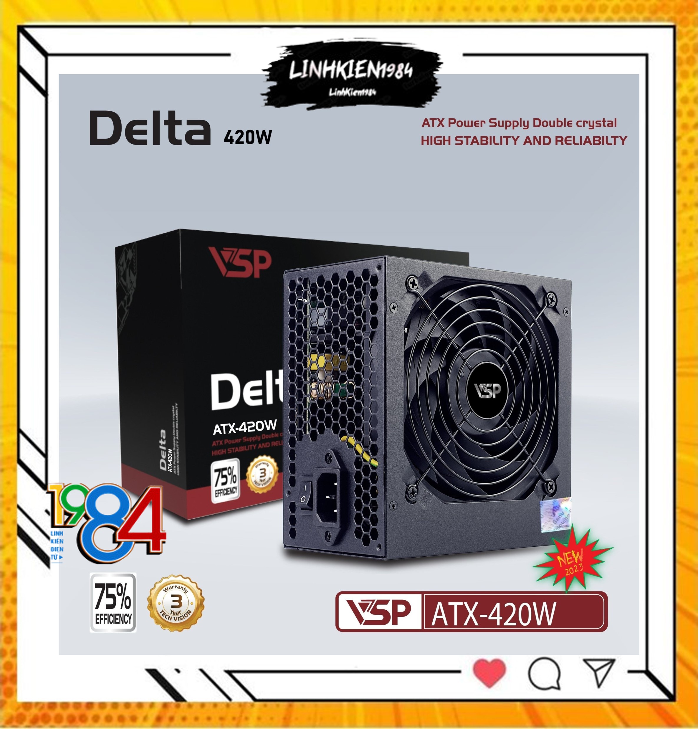 Nguồn máy tính Delta ATX 420W