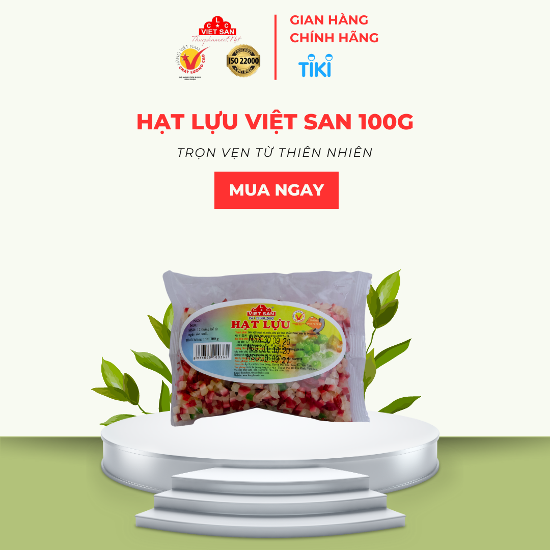 Hạt Lựu Khô Việt San Nguyên Liệu Nấu Chè 100g