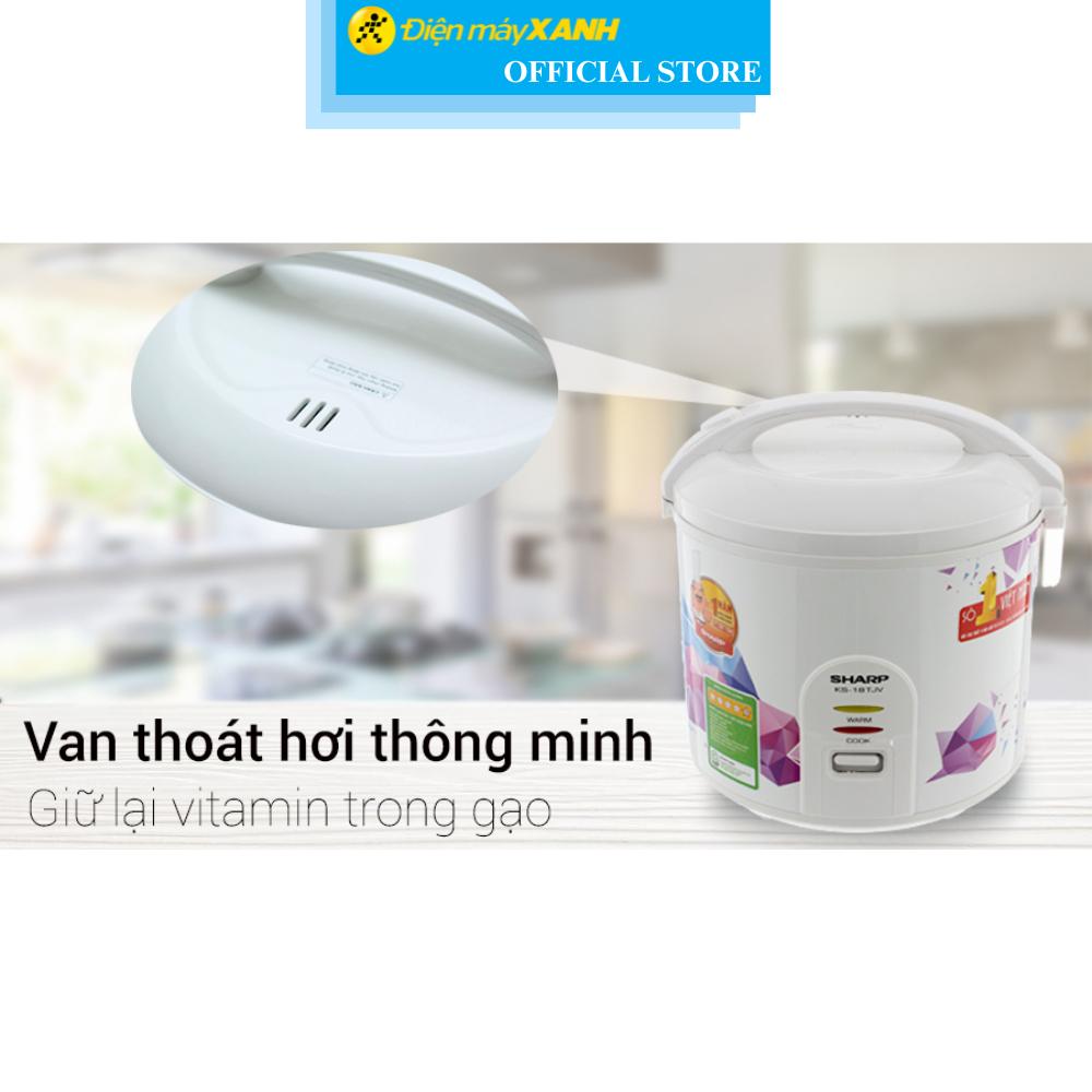 Nồi cơm nắp gài Sharp 1.8 lít KS-18TJV Hàng Chính Hãng