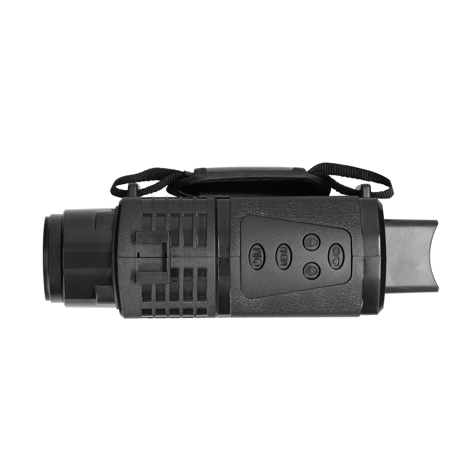 Portable Monocular Infrared Night-Visions Device Day Night Use Photo Video Playback Modes 5X Digital Zoom 300M Full Dark Viewing Distance with Wide Angle Lens for Outdoor Hunts Boating Journey