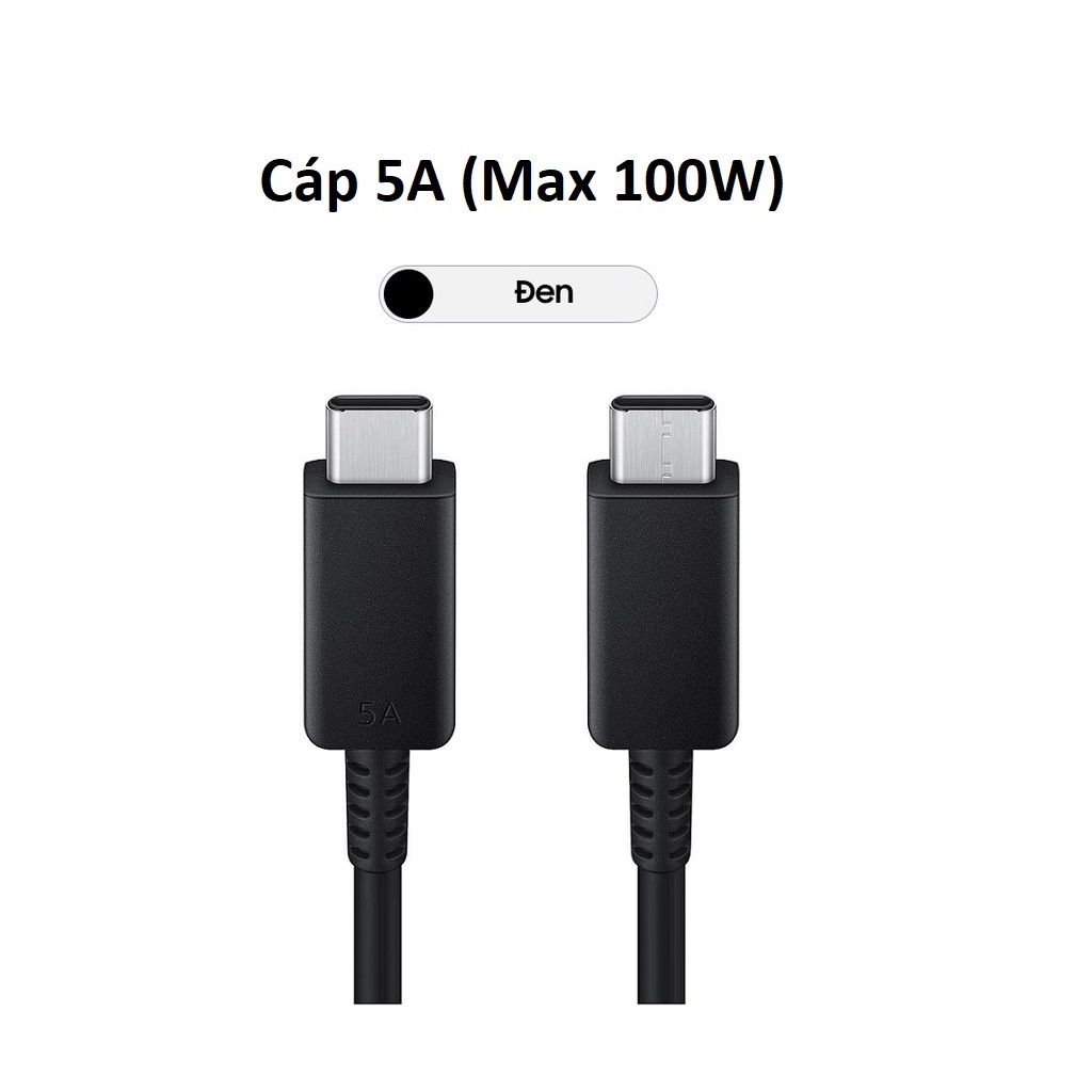 Cáp sạc Samsung C-C 5A, 1.8m (Dành cho củ sạc 45W) (EP-DX510) - Hàng Chính Hãng