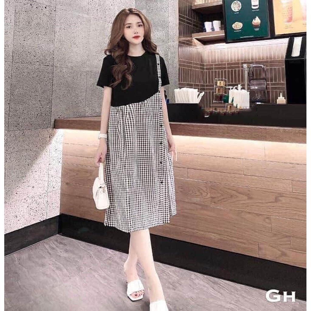 Váy bầu thời trang thiết kế chất lụa hàn freesize từ 45 đến 70kg-đầm bầu đẹp
