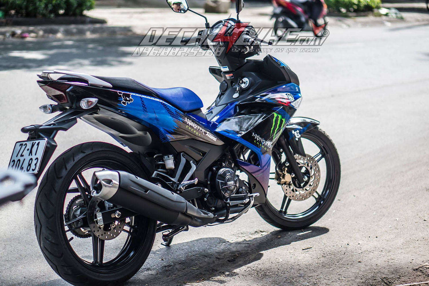 Tem trùm Exciter 150 Monster Kenblock Blue