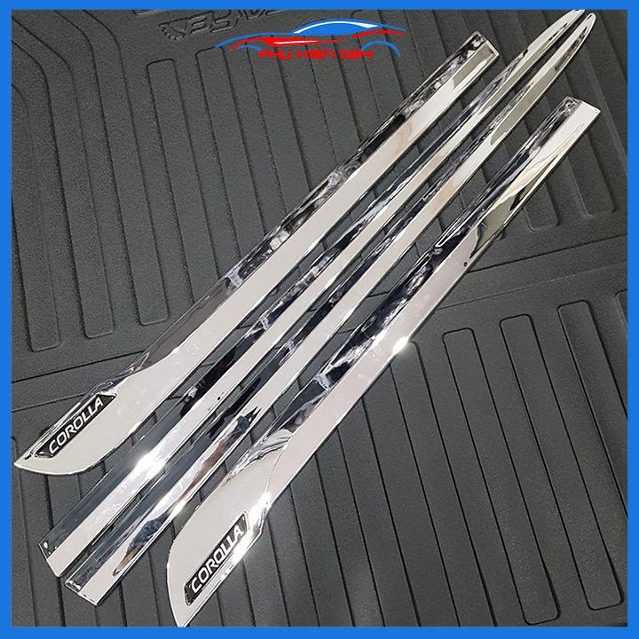 Ốp nẹp sườn Altis 2014-2015-2016-2017-2018-2019-2020 mạ crom trang trí bảo vệ xe