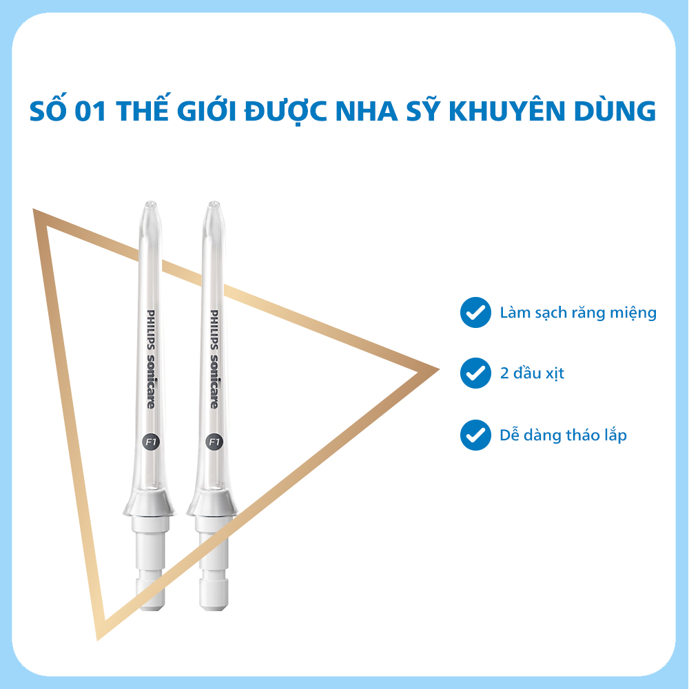 Máy tăm nước Philips HX3806/31 + 2 đầu tăm nước tiêu chuẩn HX3042/00 + 2 đầu tăm nước tia X HX3062/00 bảo hành 2 năm