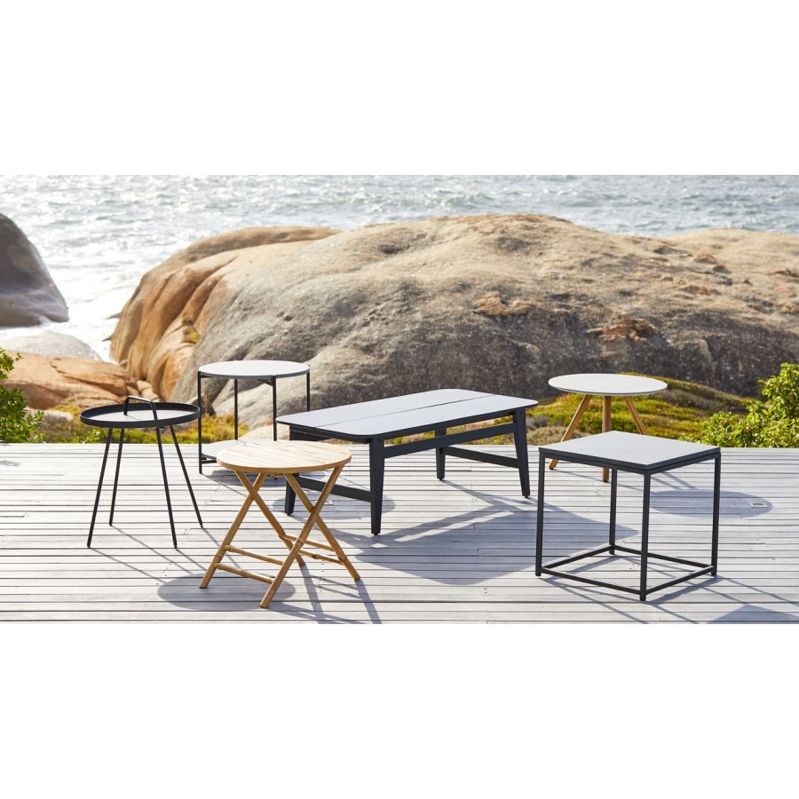 Bàn Ngoài Trời Idre Thép Sơn Tĩnh Điện Màu Đen JYSK (DK45XC52Cm)