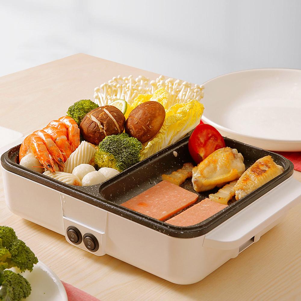 Nồi Lẩu Nướng Điện 2 Trong 1 Đa Năng Vơi 2 Chế Độ Dung Tích 2L Công Suất Cao 1200W