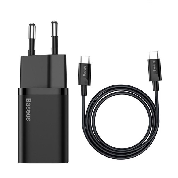 Bộ cốc sạc nhanh kèm cáp C to C Baseus Super Si Quick Charger 1C 25W Sets