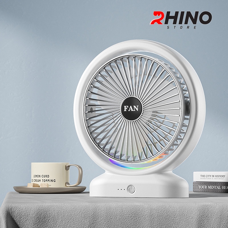 Quạt tích điện để bàn văn phòng Rhino F103 gồm 3 mức độ gió