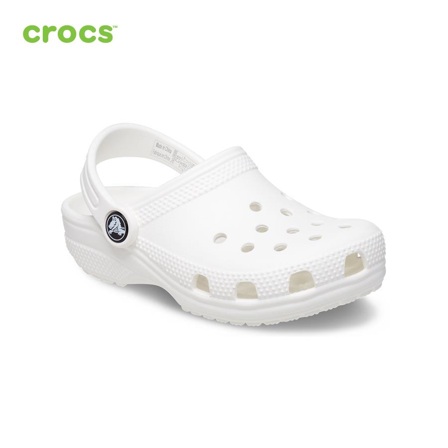 Giày lười trẻ em Crocs FW Classic Clog Toddler White - 206990-100