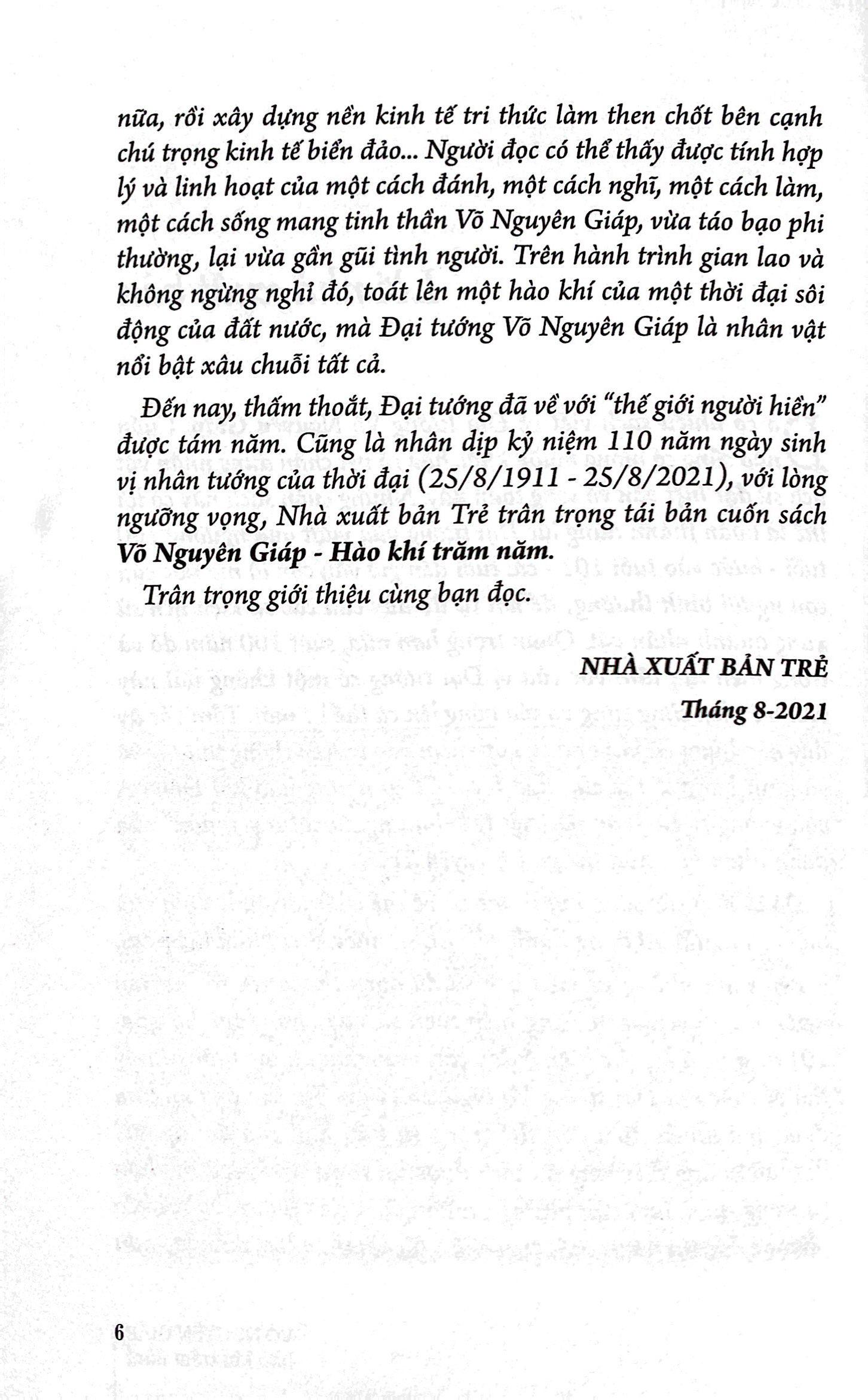 Võ Nguyên Giáp - Hào Khí Trăm Năm (Tái Bản)