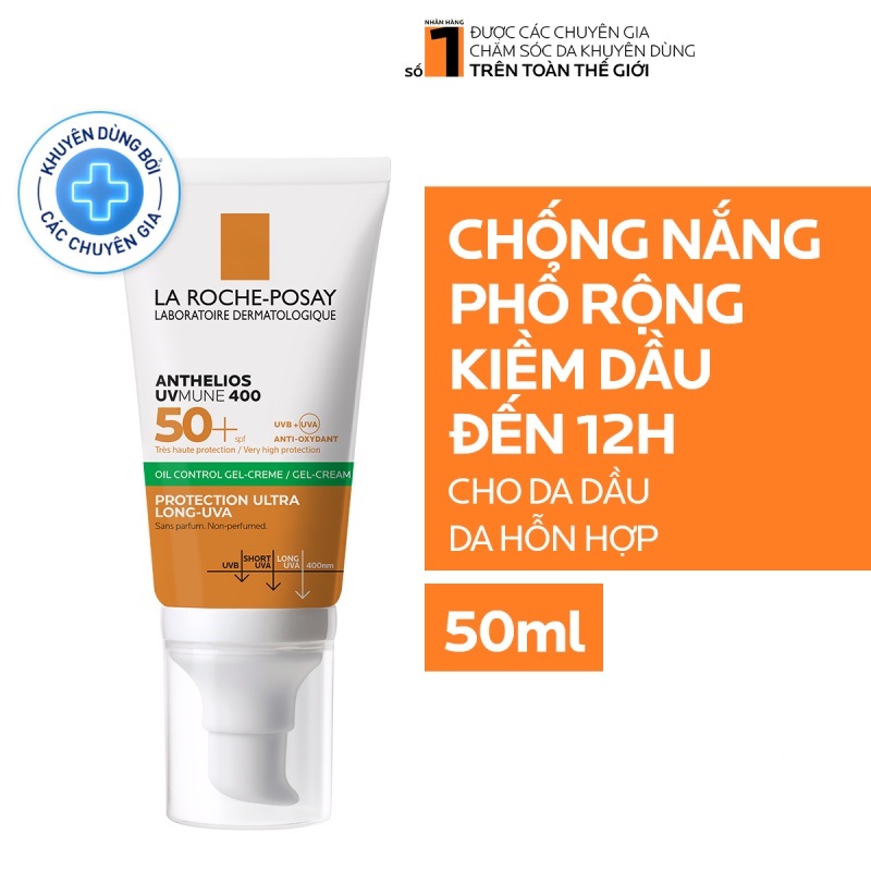 Kem Chống Nắng La Roche-Posay Kiểm Soát Dầu SPF50+ 50ml, Kem Chống Nắng Giành Cho Da Dầu SPF 50+(Mẫu mới)