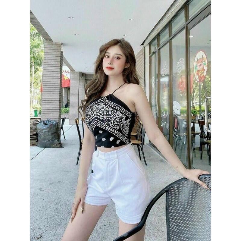 Áo thổ cẩm 2 dây đan chéo lưng siêu xinh