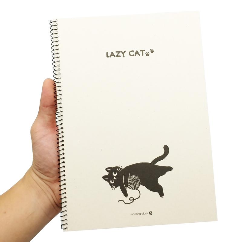 Sổ Lò Xo Kẻ Ngang Kraft Lazy Cat - Morning Glory 10250-87662 (Mẫu Bao Bìa Giao Ngẫu Nhiên)