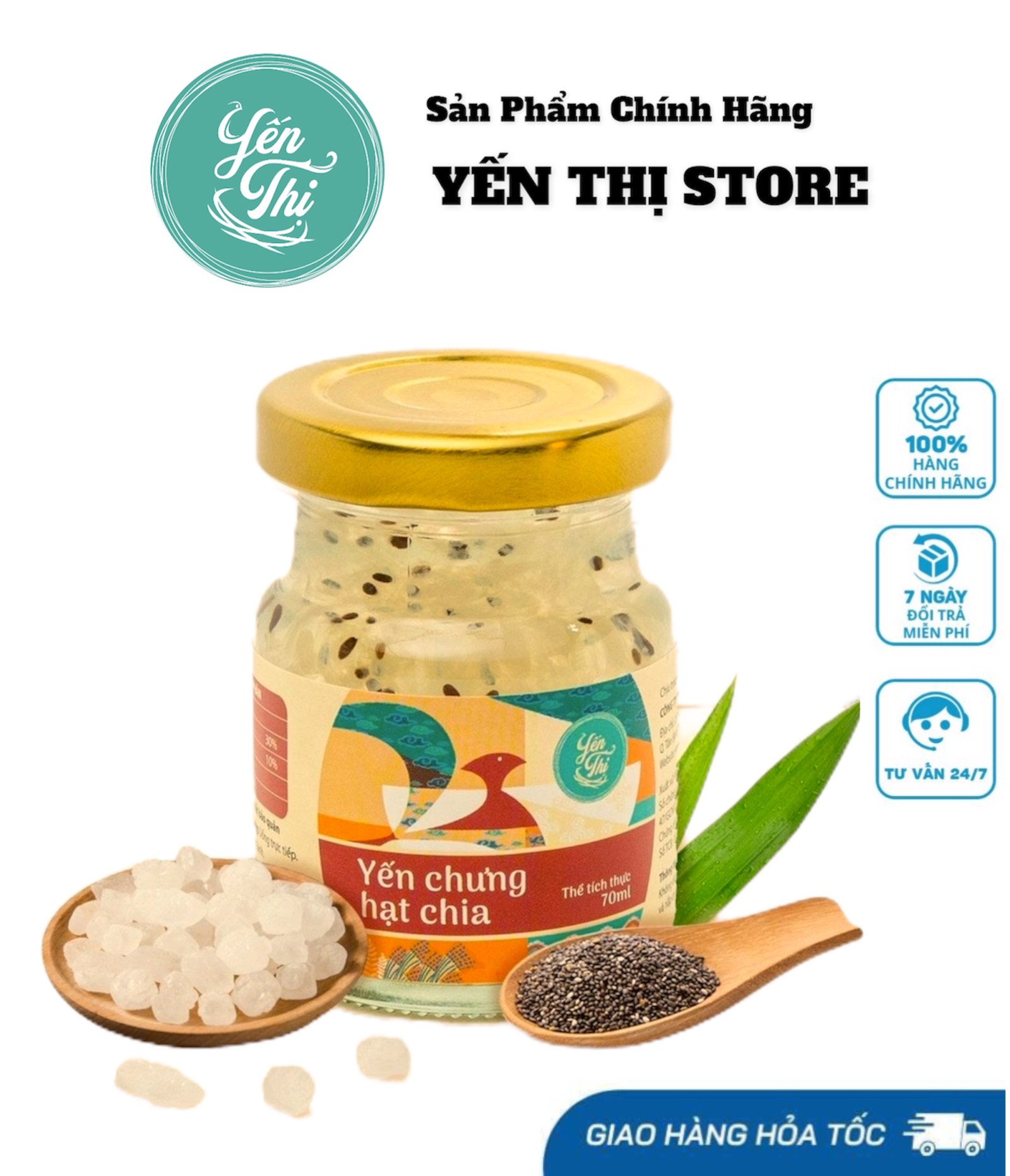 Yến Thị-Bán Lẻ- Chưng sẵn 70ml- 30% Yến