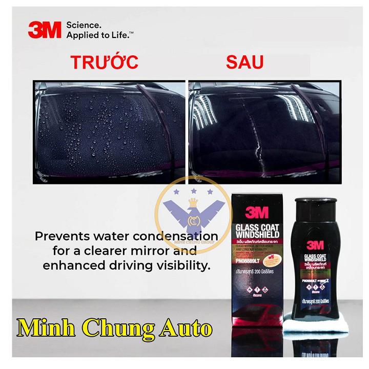 Dung Dịch Chống Bám Nước Kính Xe '3M Glass Coat Windshield 08889 (200ml)