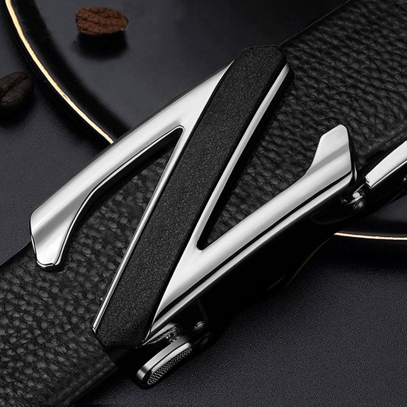 Tùy Chỉnh Tên Viết Tắt Dây Da Cho Nam Mới Z H Thiết Kế Khóa Laser Khắc Tên Logo Thắt Lưng Nam Dây Thắt Eo Thời Trang quà Tặng Dành Cho Người Đàn Ông