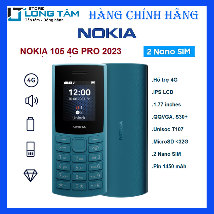 Điện thoại di động Nokia 105 4G Pro - Hàng chính hãng