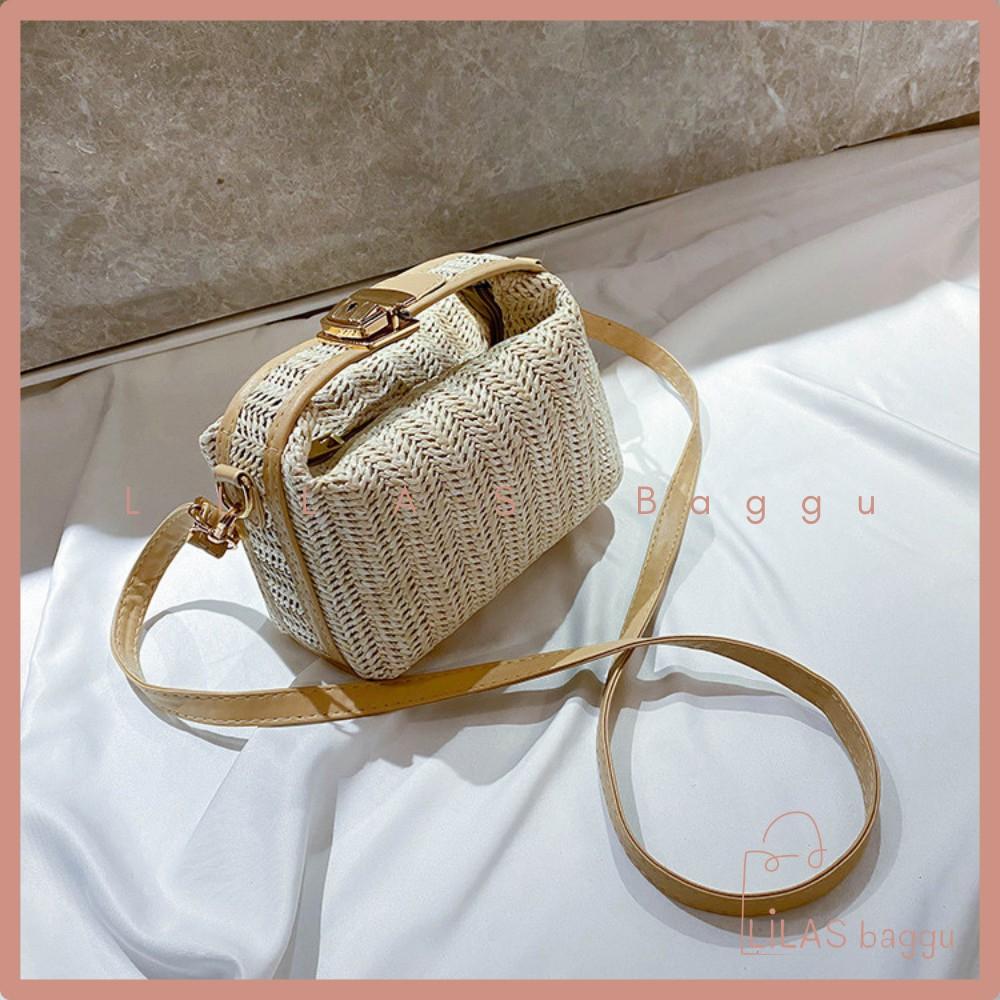 Túi Cói Đeo Chéo LILAS Baggu Vintage Công Sở