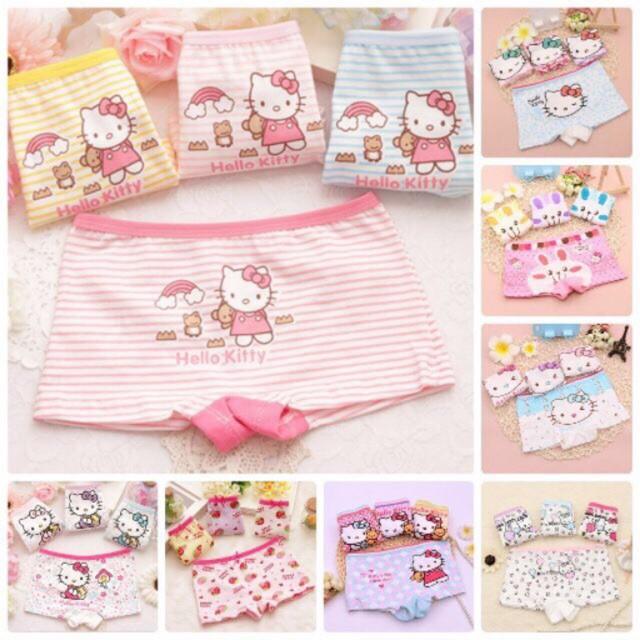 Set 4 Quần Chip Đùi Cotton Hình Cute Cho Bé, Quần Lót Đùi Cotton Mềm Mịn Cho Bé Gái