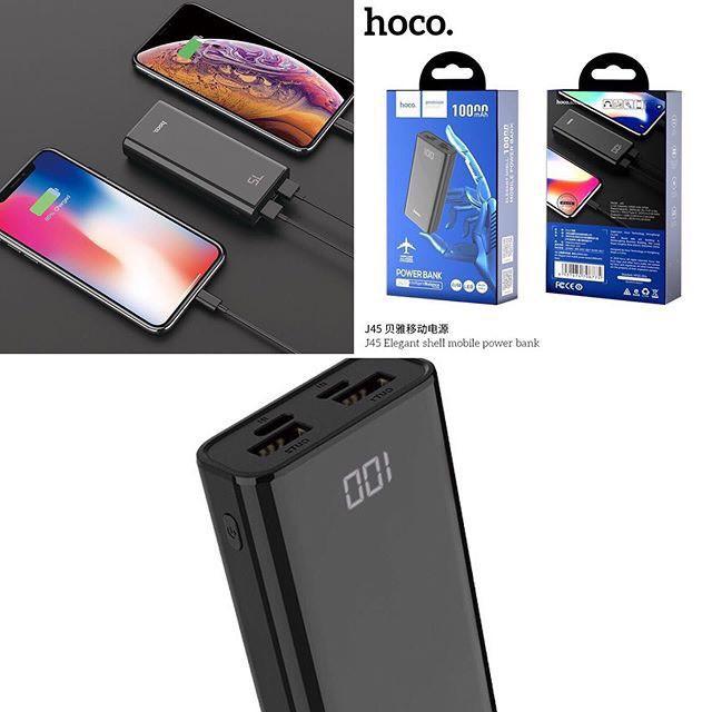 Pin sạc dự phòng mini Hoco J45 Elegant shell 10000mAh 2 cổng sạc - Hàng chính hãng