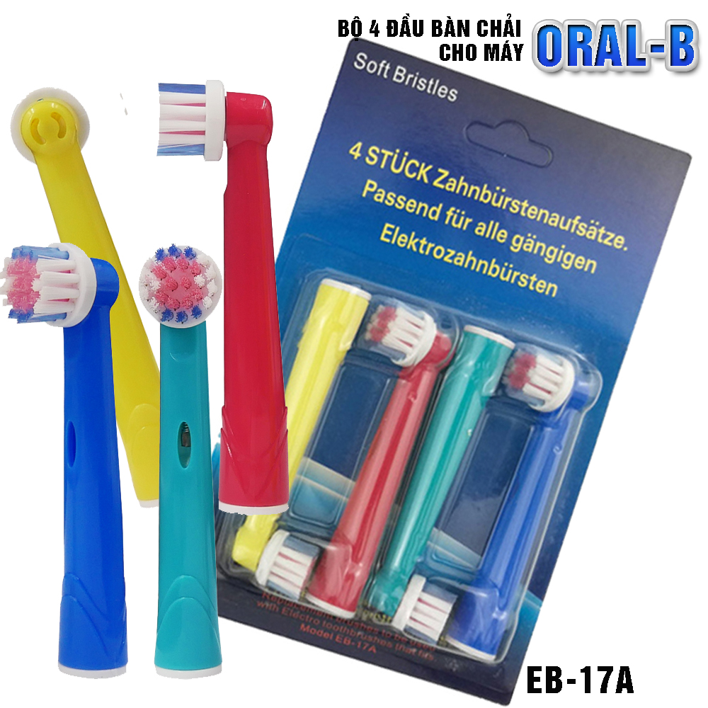 Bộ 4 Đầu Bàn Chải đánh răng điện EB-17A - Cho Răng Ê buốt - cho máy Oral–B - Xuất xứ: Đức