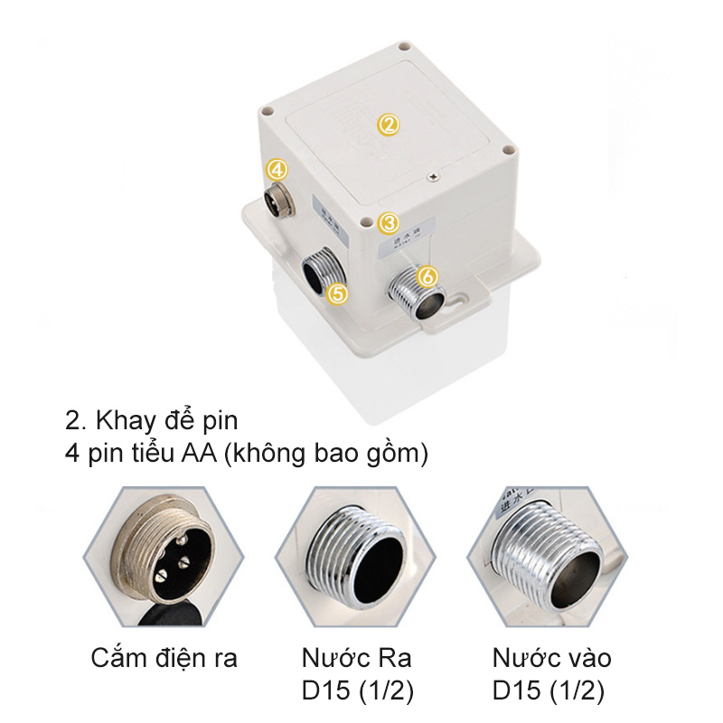 Vòi nước cảm biến tự động đóng mở, đưa tay lại vòi nước mở, đưa tay ra vòi nước đóng