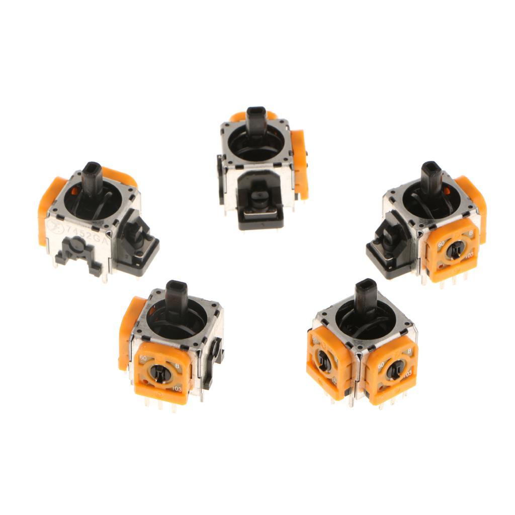 5 Pieces 3D Analog Joystick Wireless Controller Rocker for   Yellow