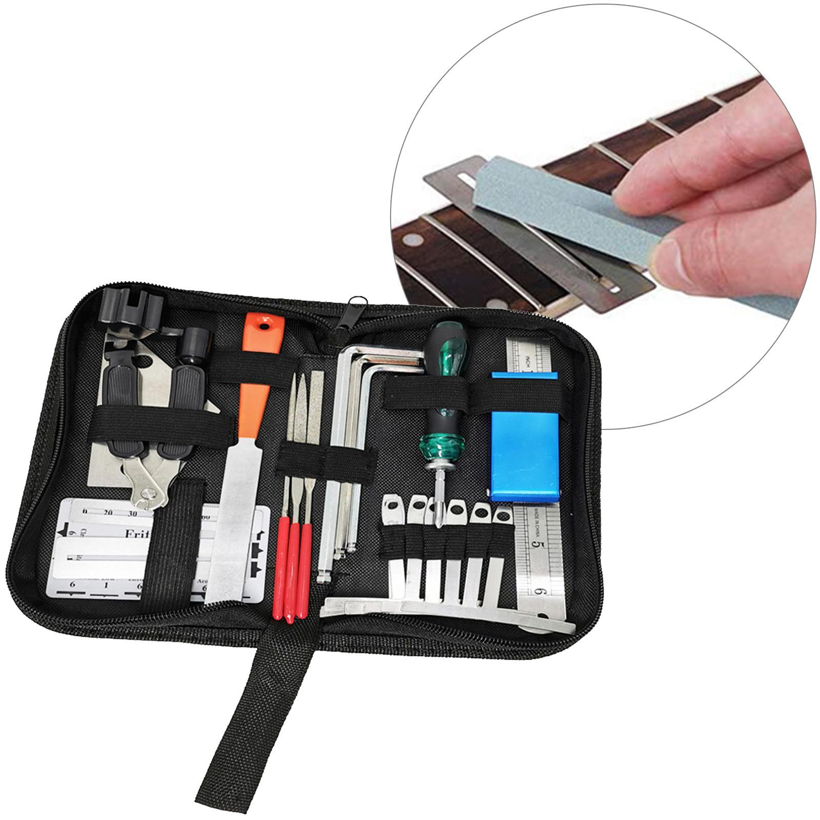 25xGuitar Tool Kit Guitar Maintenance Tool Kit for Acoustic Electric Guitar