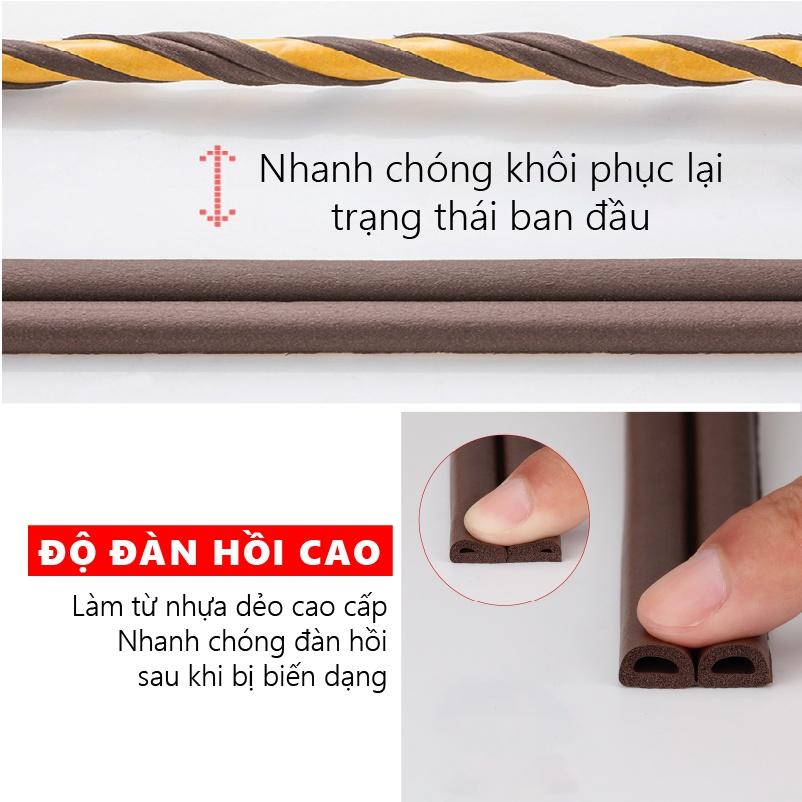 Ron dán khung cửa loại chữ D E I - Nẹp chắn khe hở cửa đi cửa ra vào chống va đập, chống ồn