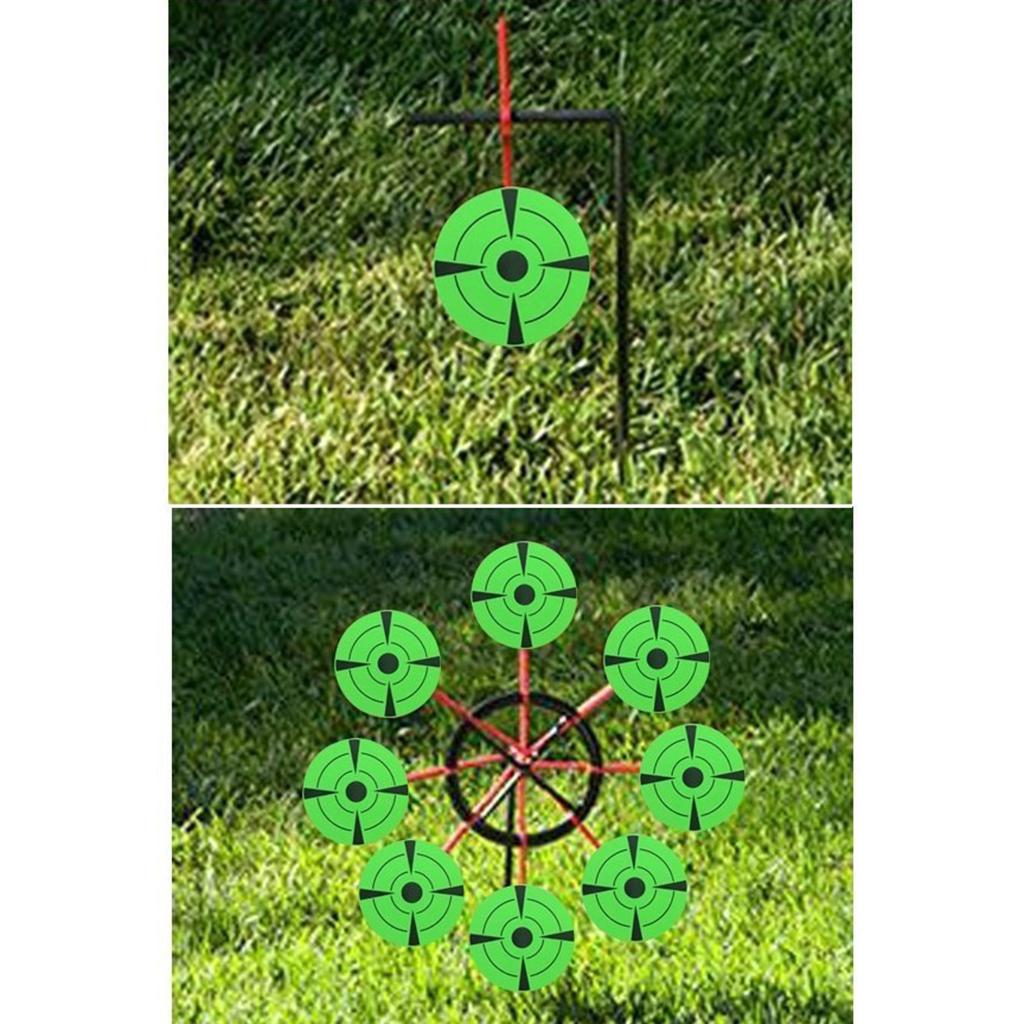 125 Pieces 3inch Diameter Adhesive Shooting Target Round Splatter Sticker Targets Shooting Portable Field Target Roll Shoot Accessories