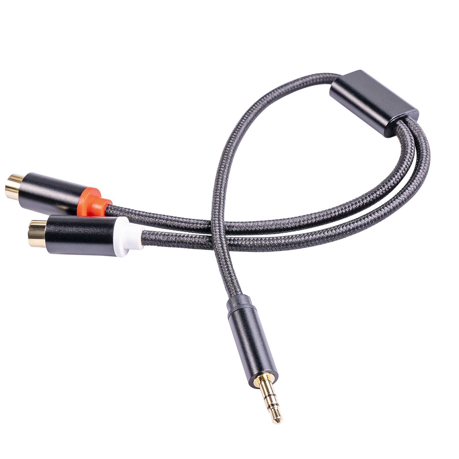 12" Stereo Audio Cable Gold Plated Jack Plug for HiFi Stereo System Speakers