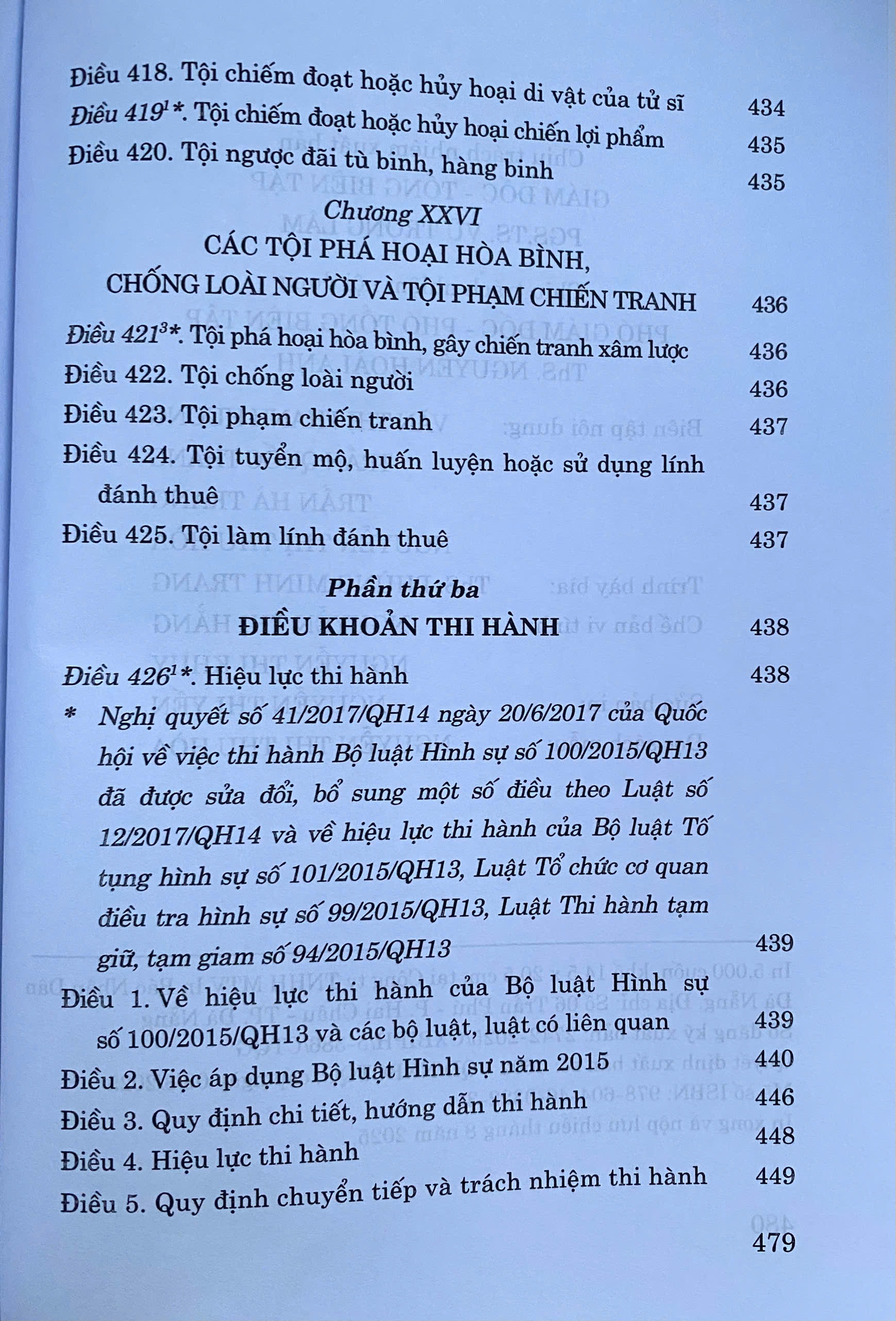 Sách Bộ Luật Hình Sự Năm 2015 ( Sửa Đổi, Bổ Sung Năm 2017, 2024, 2025)