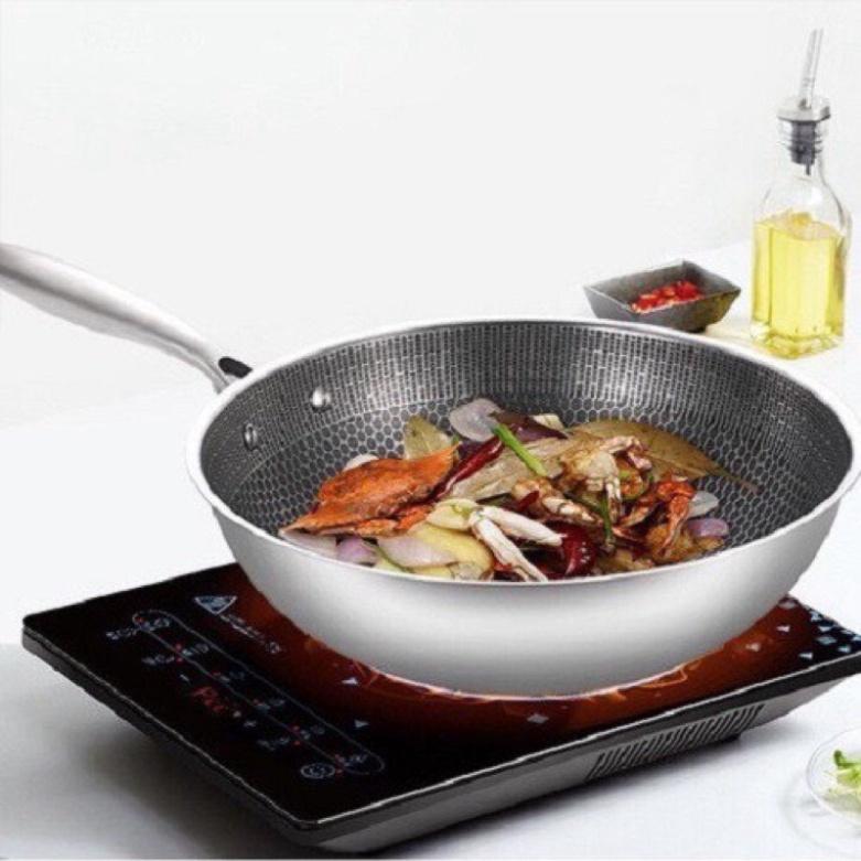 Chảo Chống Dính Vân Tổ Ong Cao Cấp Lòng Sâu - Phù Hợp Cho Mọi Loại Bếp - Chảo Nấu Ăn Đa Năng