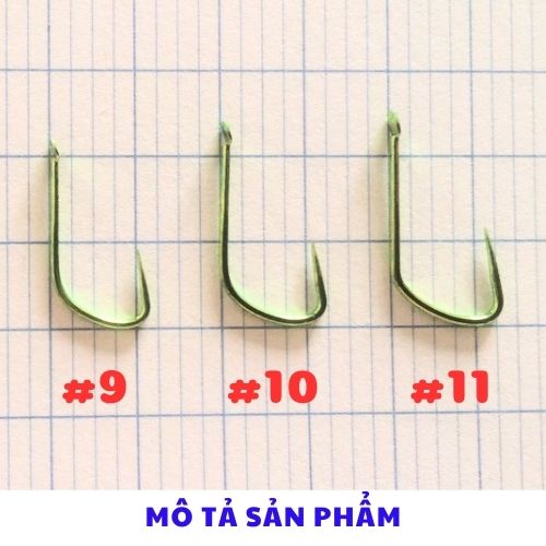 [50 cái] Lưỡi câu cá nah sói xanh lá không ngạnh siêu bền chắc , gía siêu rẻ giá bán /50 cái