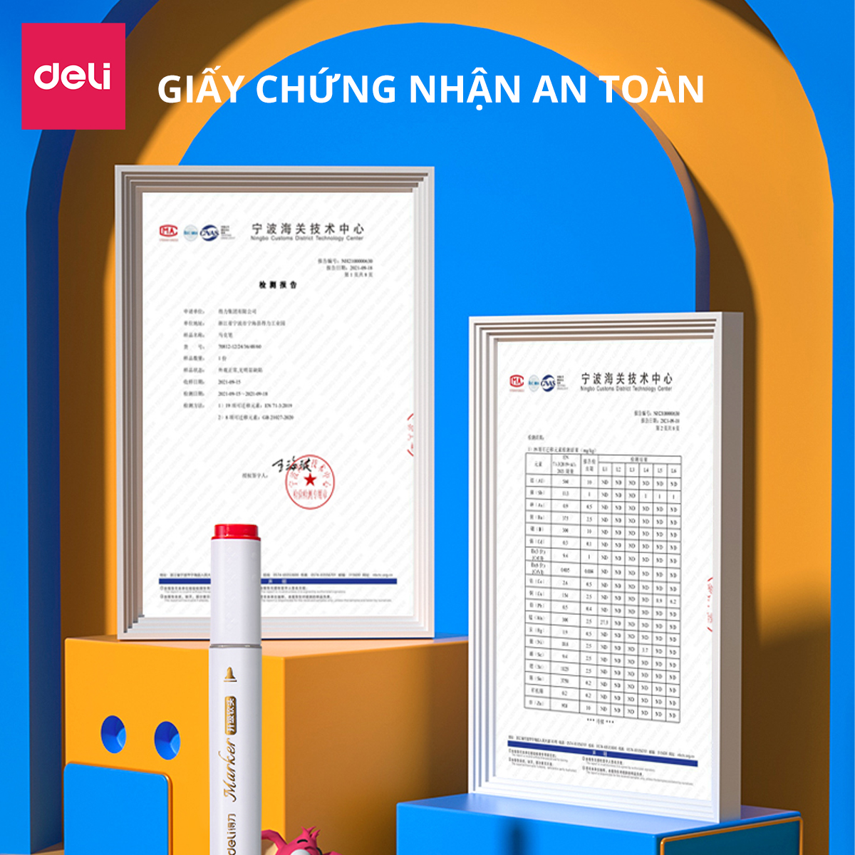 Bút Màu Dạ Marker 2 Đầu Chuyên Nghiệp Deli - Kèm Hộp Nhựa - 24/36/48/60 Màu Đậm, Mực Đều - Tô Màu, Đi Nét, Vẽ Tranh