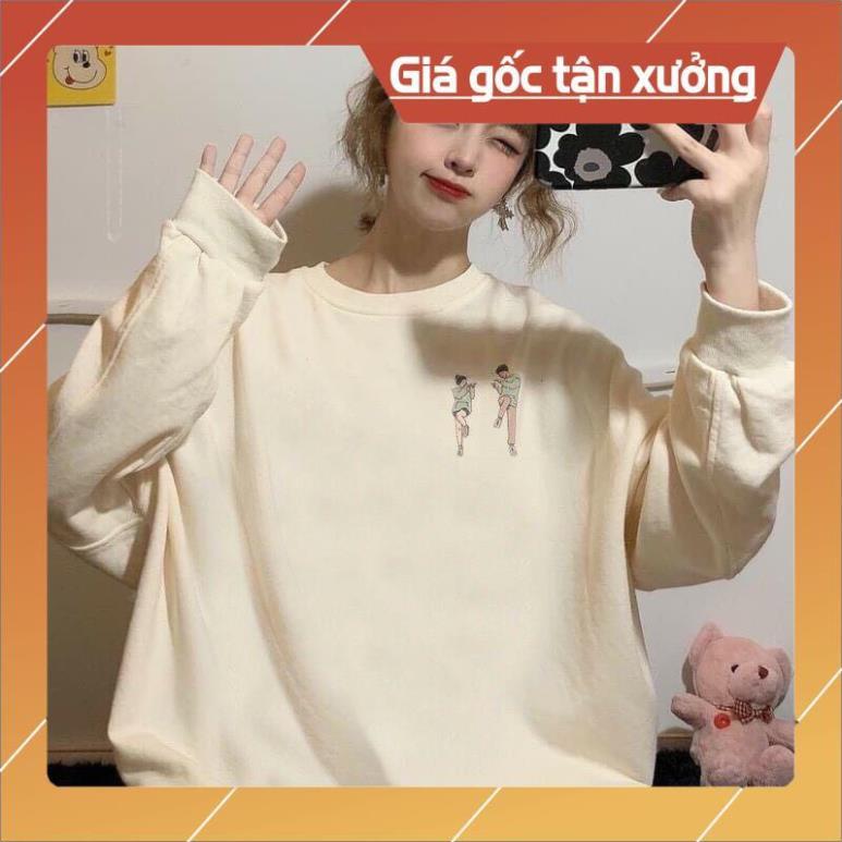 Áo sweater nỉ đôi bạn(ảnh thật video tự chụp)