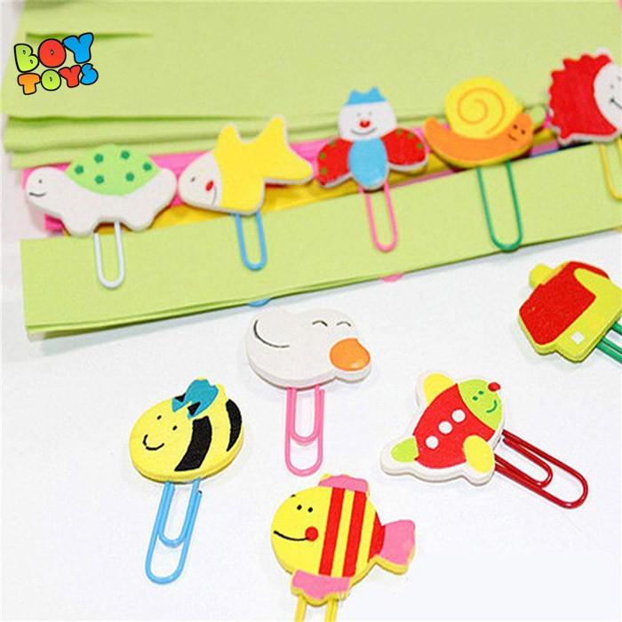 Set 12 kẹp giấy hình động vật ngộ nghĩnh cho bé ghim lại những gì bé muốn vào giấy