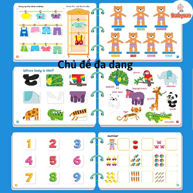 Đồ Chơi Bóc Dán Montessori 17 Chủ Đề Phát Triển Kỹ Năng, Trí Tuệ Cho Bé- Bé Vừa Chơi Vừa Học