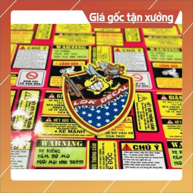 Bộ 11 tem cảnh báo giận chịu