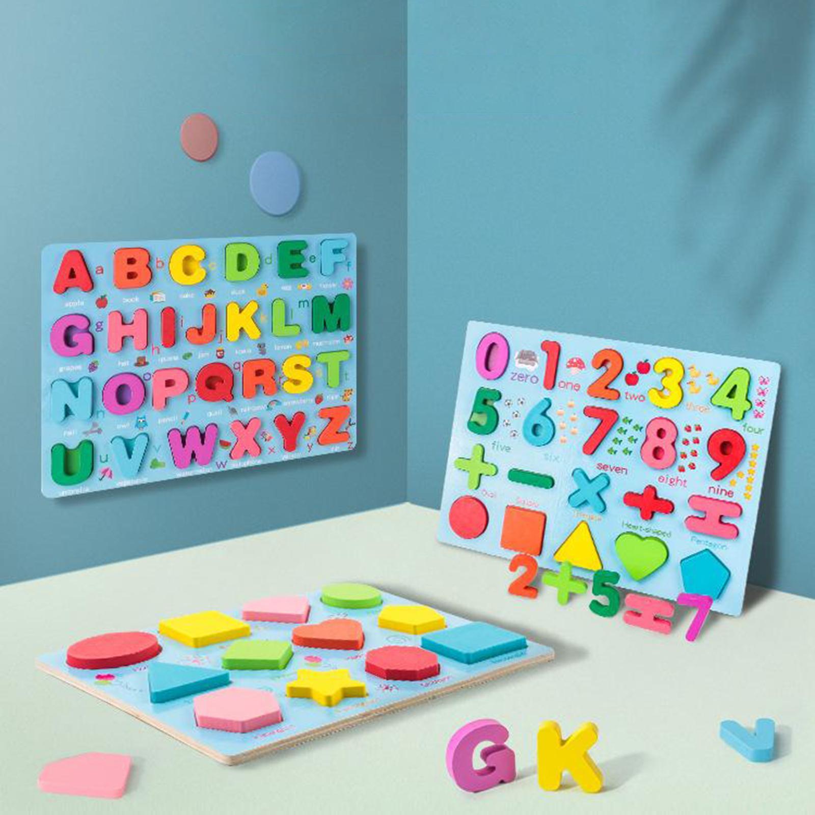 Digital Letter Puzzle Matching Board Early Educational Toy for Age 3 4 5