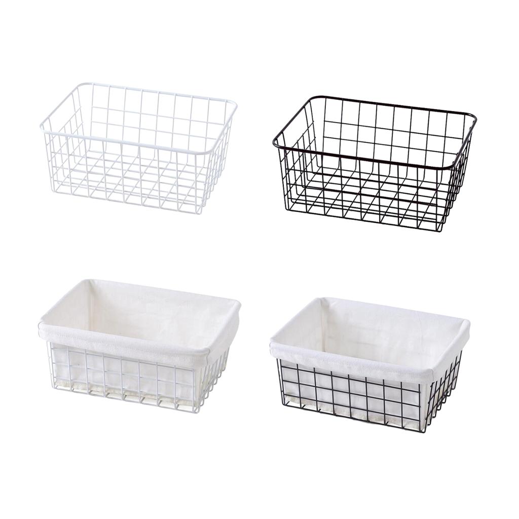 Iron Handle Basket Retro Wire Basket Home Decor Storage Basket