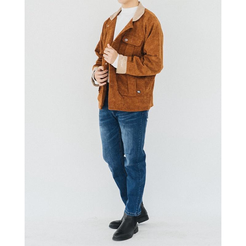 Áo khoác nam dáng ngắn hàn quốc SSSTUTTER áo Jacket chất liệu nhung tăm cao cấp 3 màu trẻ trung thomas jacket 2017 ver