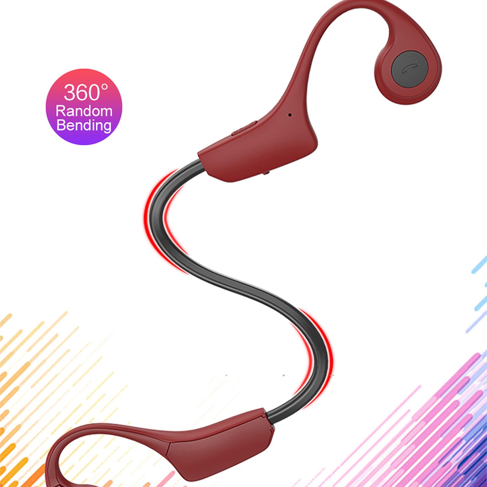 Tai nghe Bluetooth 5.0 kiểu dáng xương không dây 8GB có micrô cho điện thoại thông minh máy tính bảng H10 Bone Conduction Headset