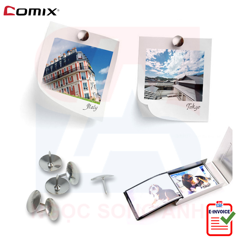 Combo 02 hộp đinh ghim Inox Comix B3537