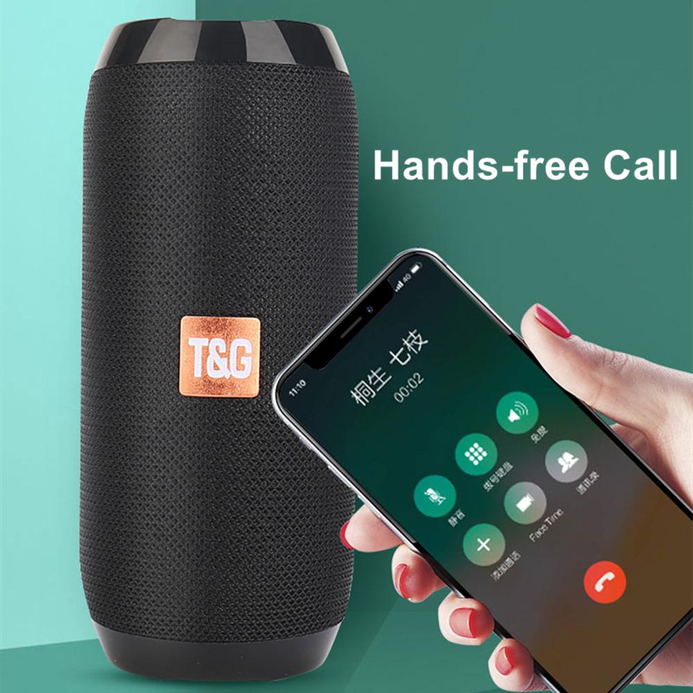 Loa di động chống nước Loa siêu trầm không dây Bluetooth 5.0 ngoài trời Thẻ TF Đĩa U Đầu vào Aux Âm trầm sâu Loa âm thanh nổi HIFI TWS Màu sắc: Đen